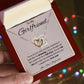 To My Girlfriend from Boyfriend Interlocking Hearts Necklace