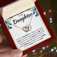 To My Daughter Interlocking Hearts Necklace Gift