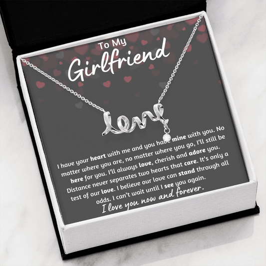 To My Girlfriend Love Necklace