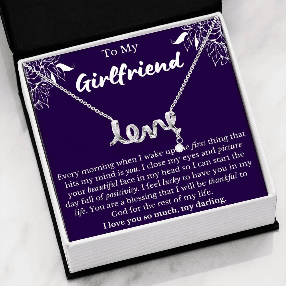 To My Girlfriend "Love" Necklace