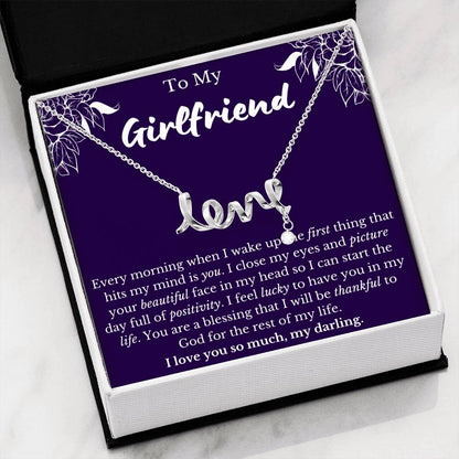 To My Girlfriend "Love" Necklace