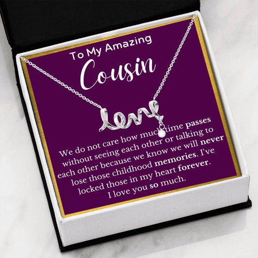 To My Amazing Cousin Love Necklace