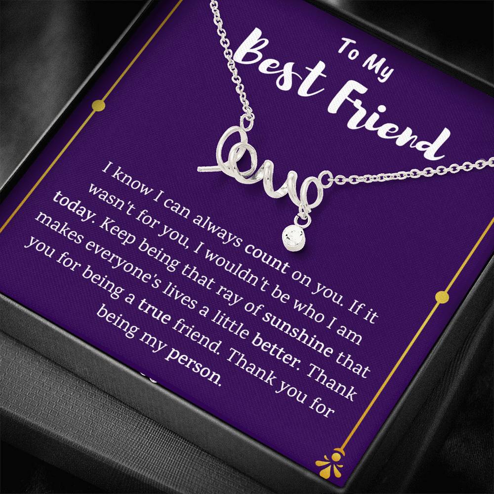 To My Best Friend Love Necklace