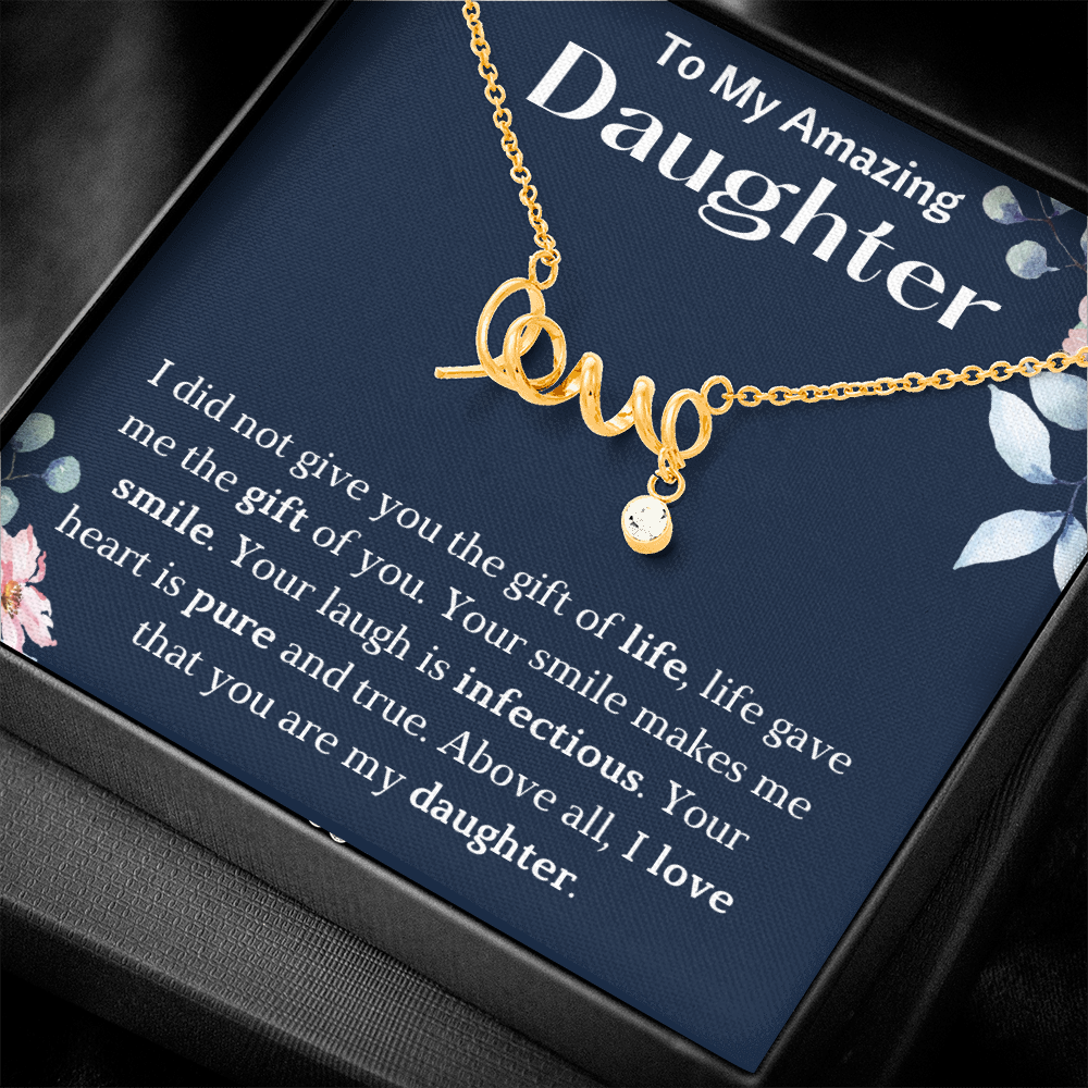 To My Amazing Daughter Love Necklace