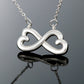 To My Girlfriend Infinity Hearts Falling Necklace