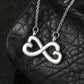 To My Girlfriend Infinity Hearts Falling Necklace