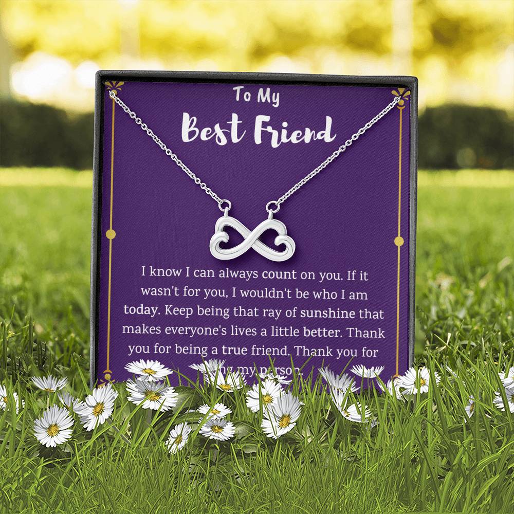 To My Best Friend Infinity Necklace