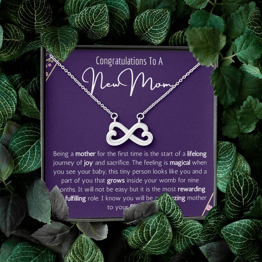 Congratulations To A New Mom Infinity Necklace