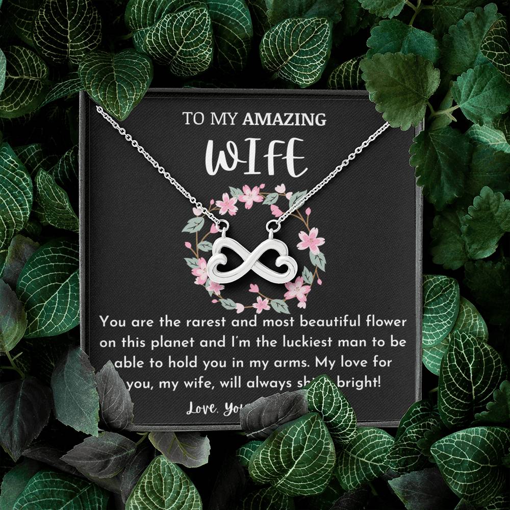 To My Amazing Wife Infinity Necklace