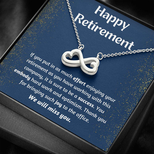 Happy Retirement Infinity Necklace