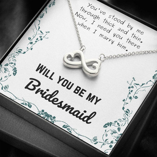 Bridesmaid Infinity Necklace