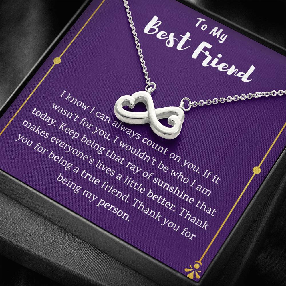 To My Best Friend Infinity Necklace