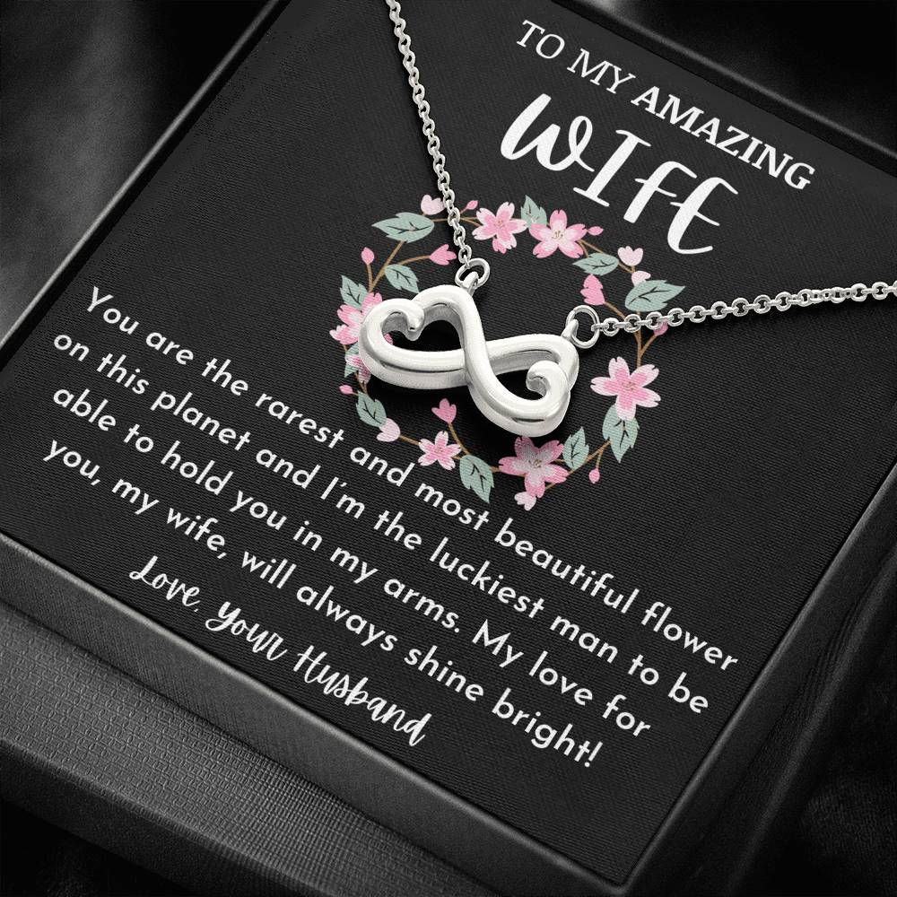 To My Amazing Wife Infinity Necklace