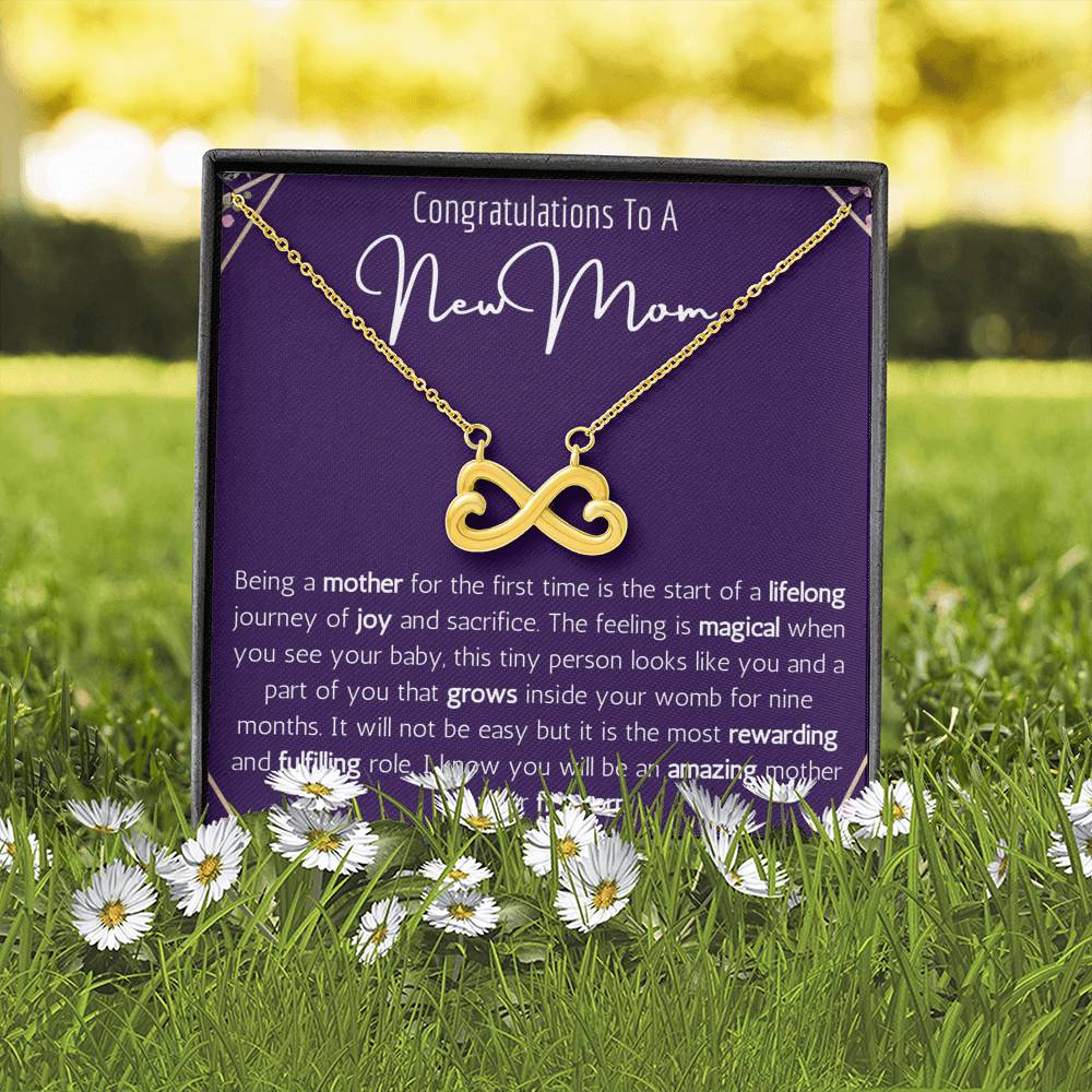 Congratulations To A New Mom Infinity Necklace