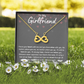 To My Girlfriend Infinity Hearts Falling Necklace