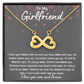 To My Girlfriend Infinity Hearts Falling Necklace