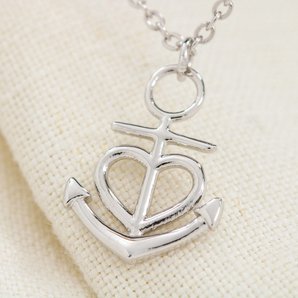 To My Girlfriend Anchor Necklace