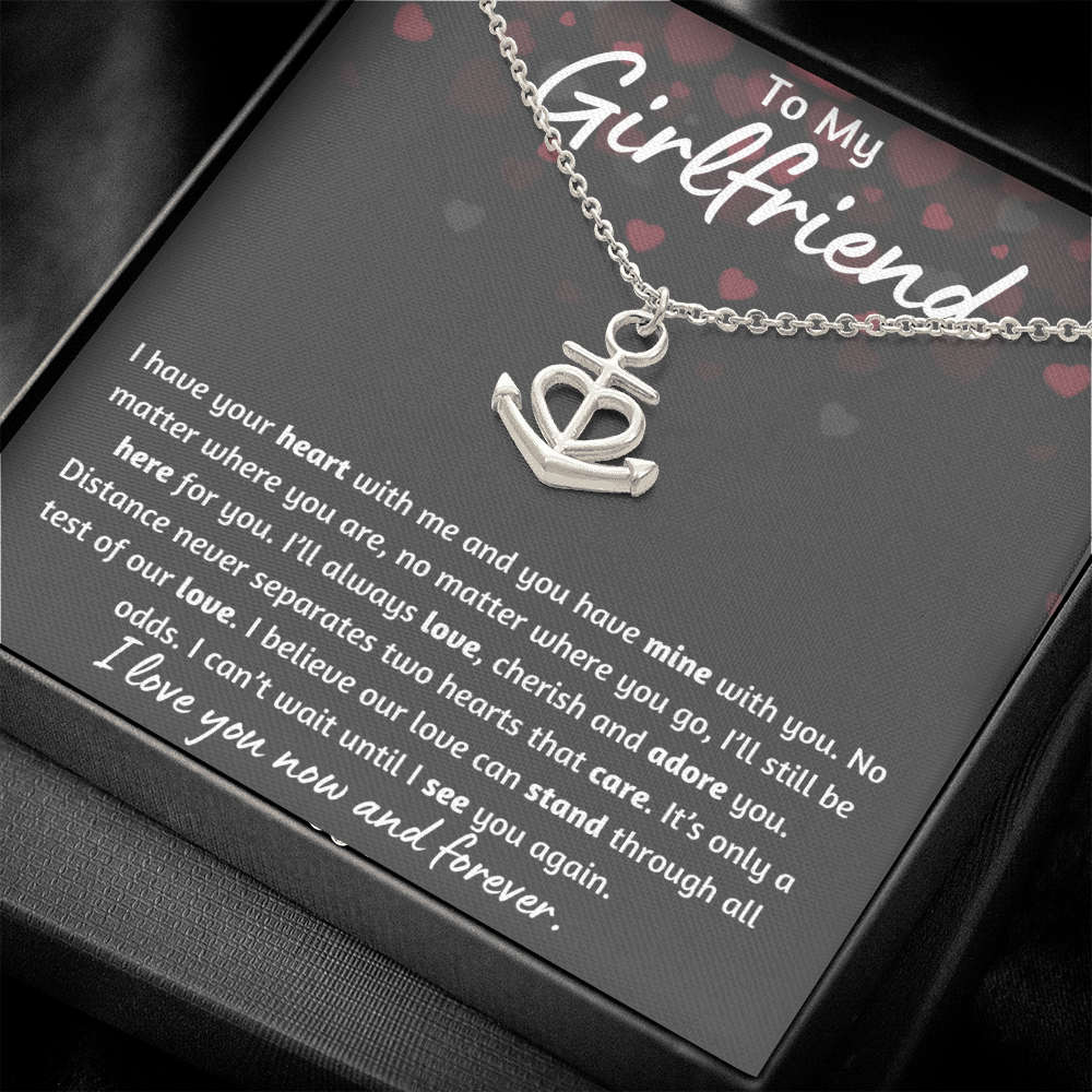 To My Girlfriend Anchor Necklace