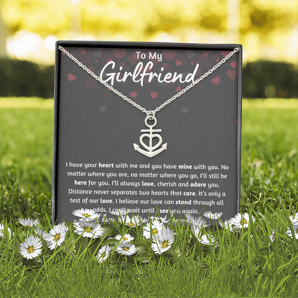 To My Girlfriend Anchor Necklace