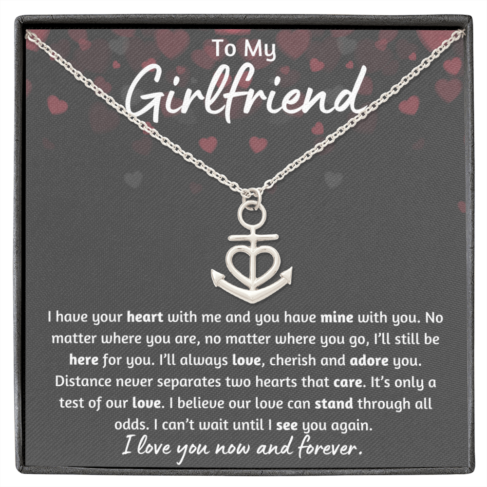 To My Girlfriend Anchor Necklace