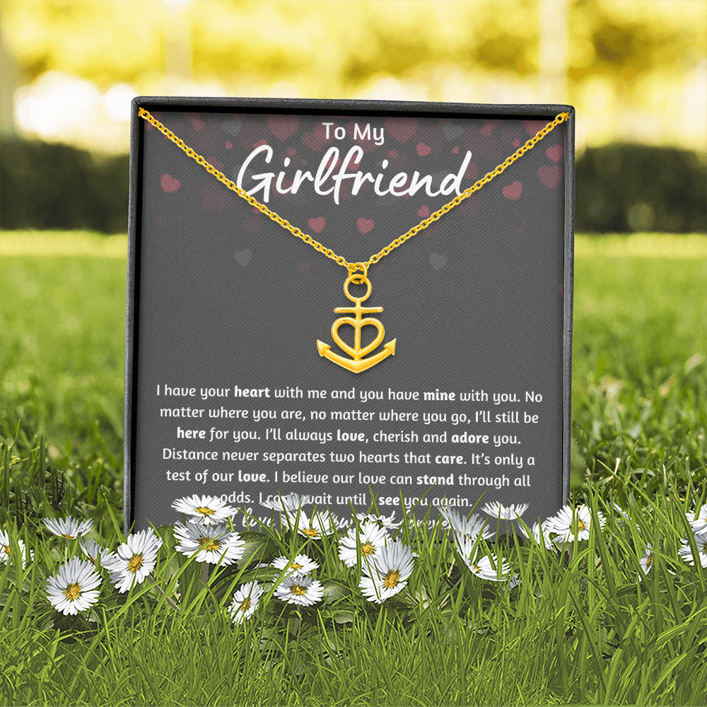 To My Girlfriend Anchor Necklace