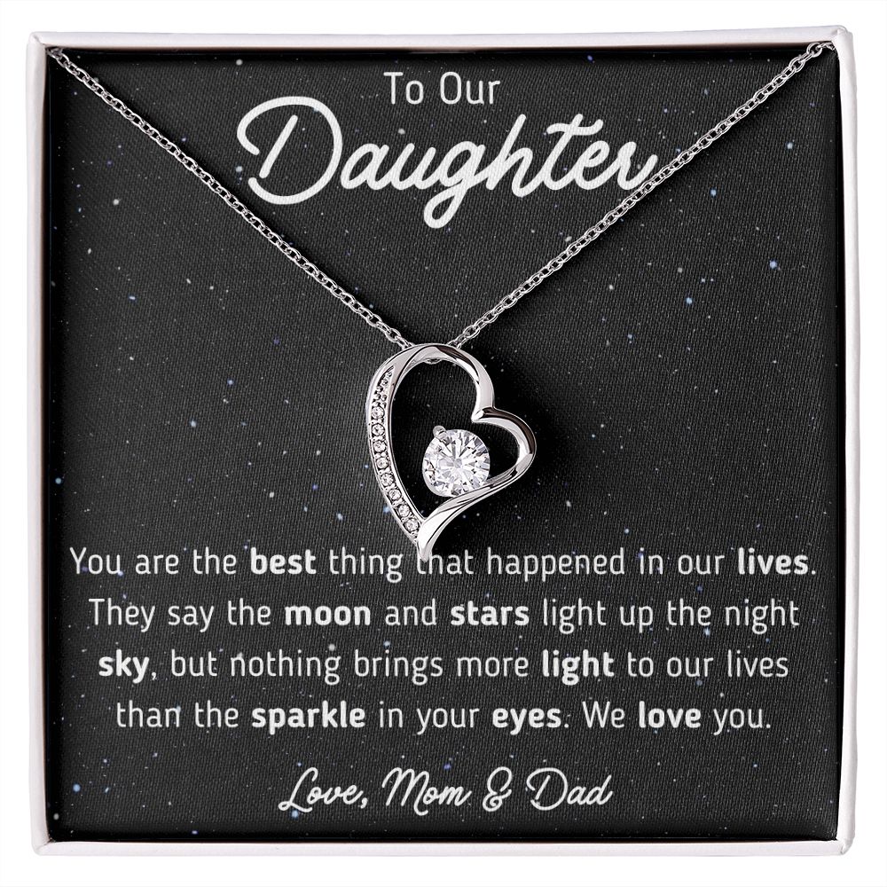 To Our Daughter Heart Necklace from Mom and Dad