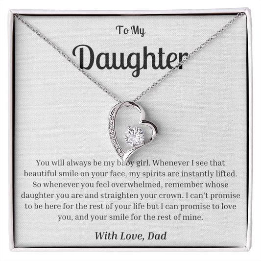 Daughter Baby Girl Forever Necklace