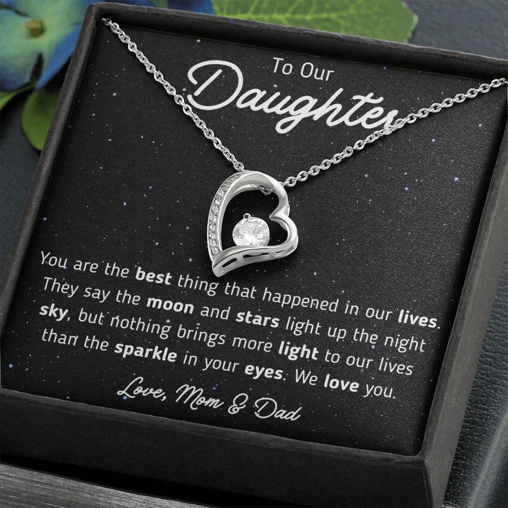 To Our Daughter Heart Necklace from Mom and Dad