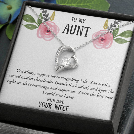 To My Aunt Heart Necklace