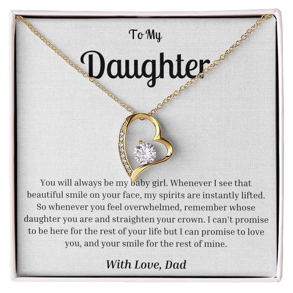 Daughter Baby Girl Forever Necklace