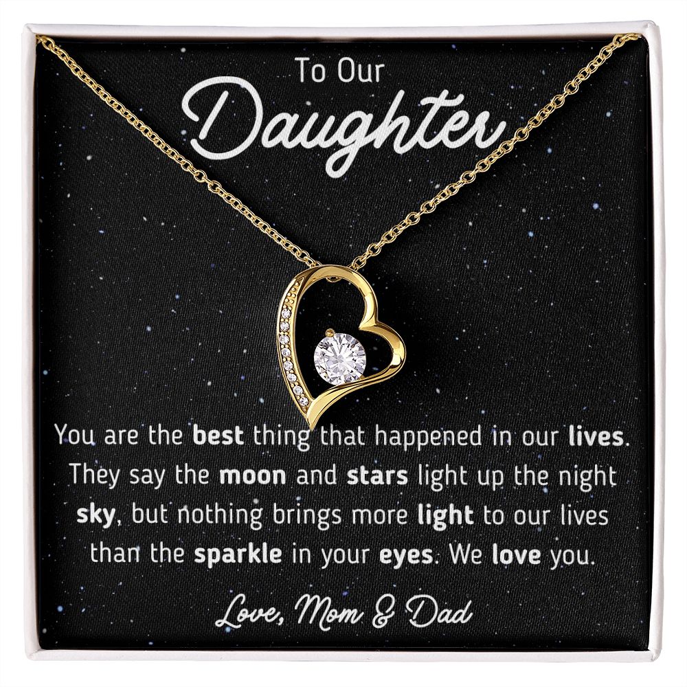 To Our Daughter Heart Necklace from Mom and Dad