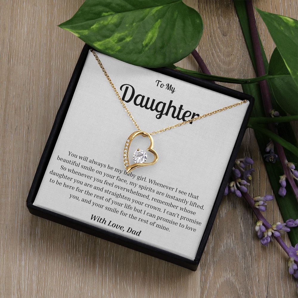 Daughter Baby Girl Forever Necklace