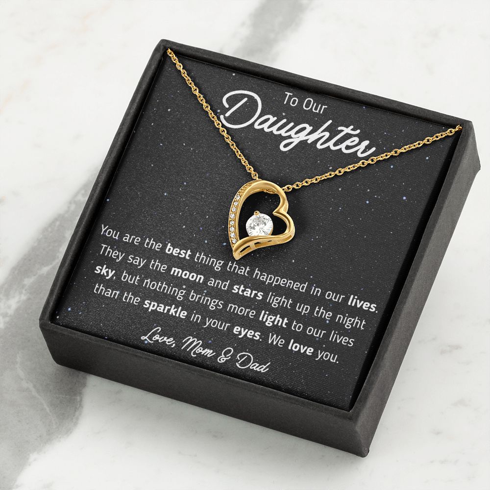 To Our Daughter Heart Necklace from Mom and Dad