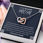 To My Beautiful Mom Interlocking Hearts Necklace