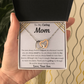 To My Caring Mom From Son Interlocking Hearts Necklace