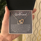 To My Girlfriend Heart Interlocking Hearts Necklace