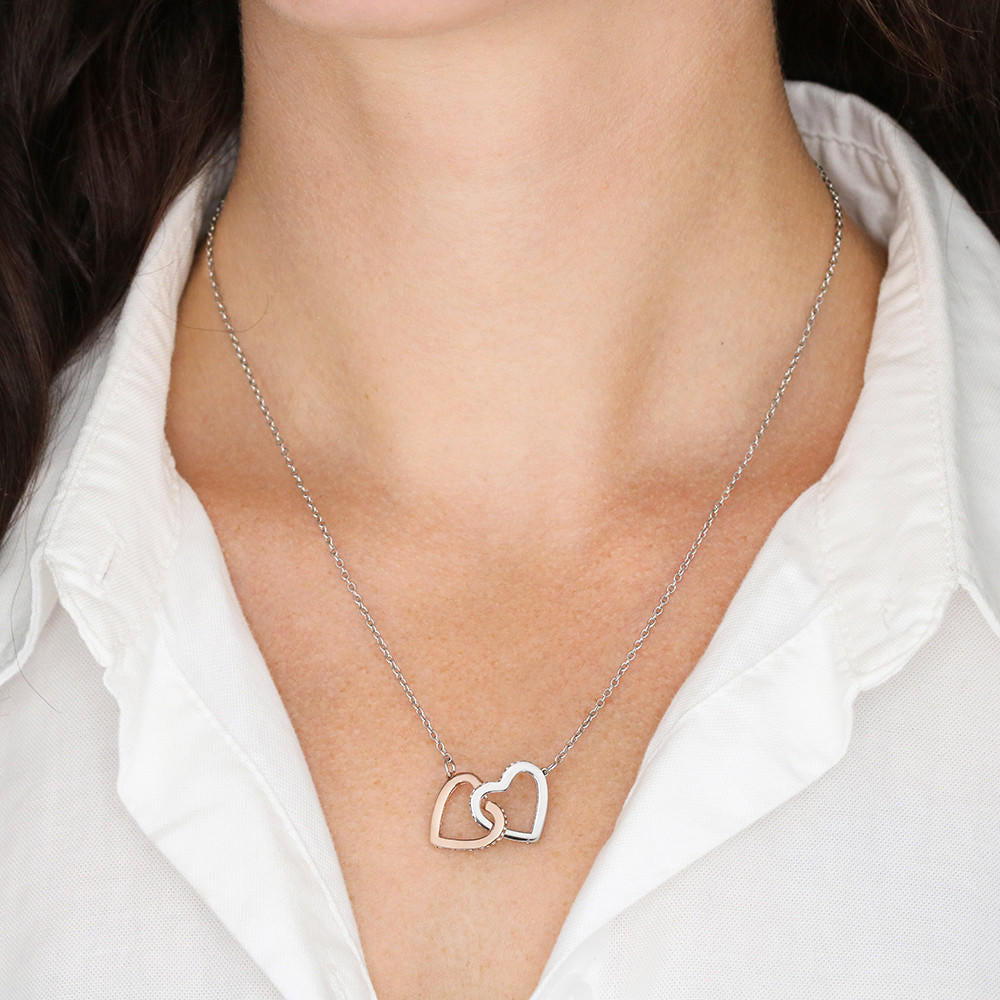 Interlocking Hearts Mom Necklace