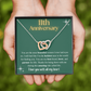 11th Anniversary Interlocking Hearts Necklace