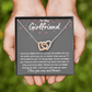 To My Girlfriend Heart Interlocking Hearts Necklace