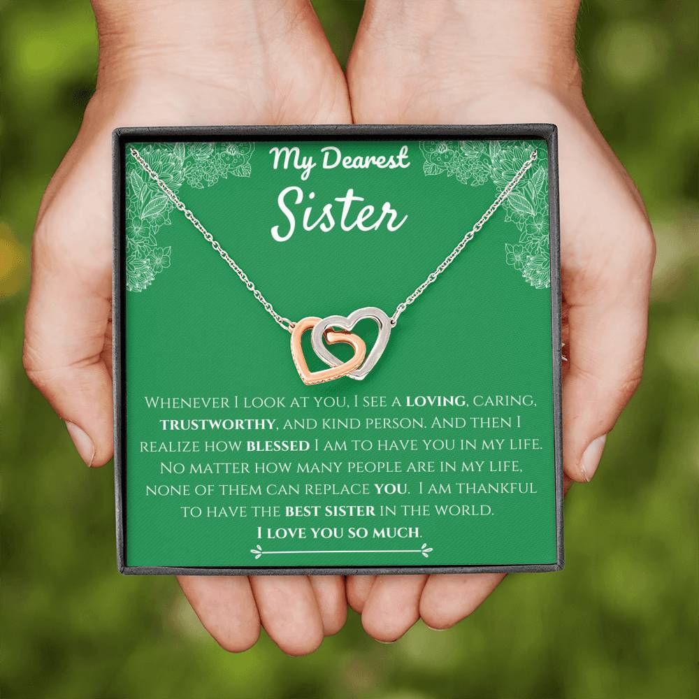 My Dearest Sister Hearts Necklace