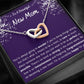 To A Beautiful New Mom Interlocking Hearts Necklace