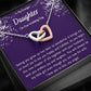 To My Beautiful Daughter on Your Wedding Day Interlocking Hearts Necklace