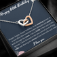 Happy 60th Birthday Interlocking Hearts Necklace