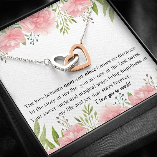 Aunt and Niece Interlocking Hearts Necklace