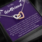 To My Girlfriend Interlocking Hearts Necklace