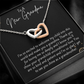 To A New Grandma Interlocking Hearts Necklace