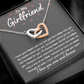 To My Girlfriend Heart Interlocking Hearts Necklace