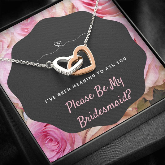 Be My Bridesmaid Interlocking Hearts Necklace