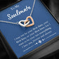 To My Soulmate Interlocking Hearts Necklace