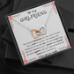 To My Girlfriend Border Interlocking Hearts Necklace